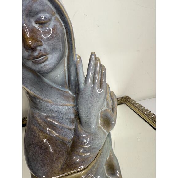 Large Vintage Ceramic Praying Virgin Mary madonna bust sculpture statue - Picture 4 of 10
